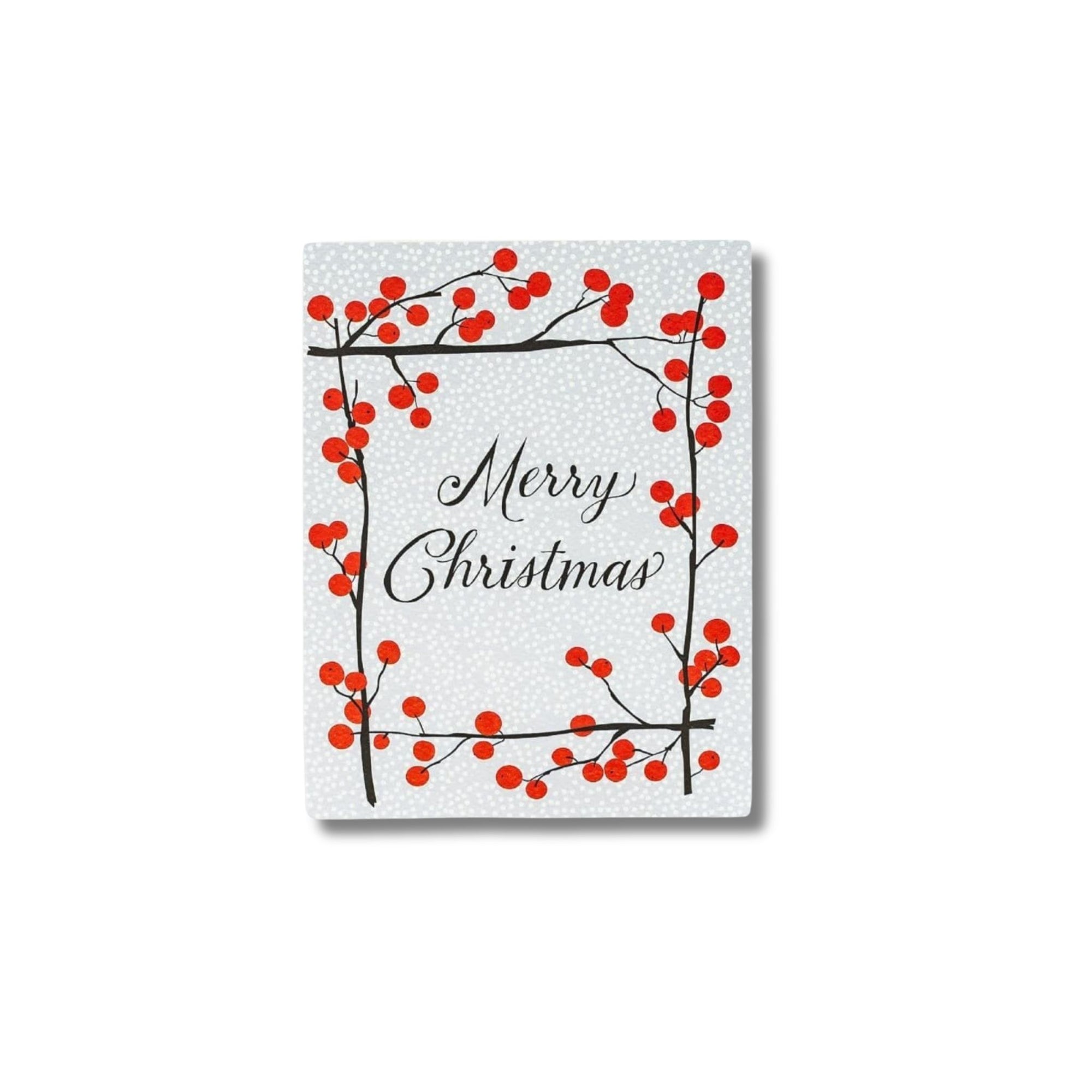 Ilex Berries Christmas Card - Green Fresh Florals + Plants