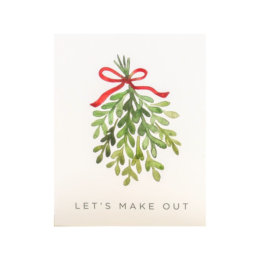 Let's Make Out Card - Green Fresh Florals + Plants