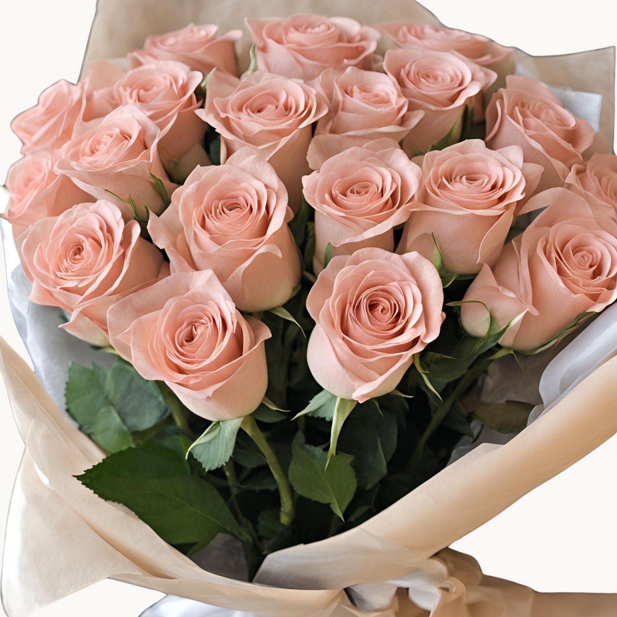 Long-Stem Roses Bouquet - Green Fresh Florals + Plants