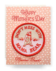 Mama Bear Mother's Day Patch Card - Green Fresh Florals + Plants
