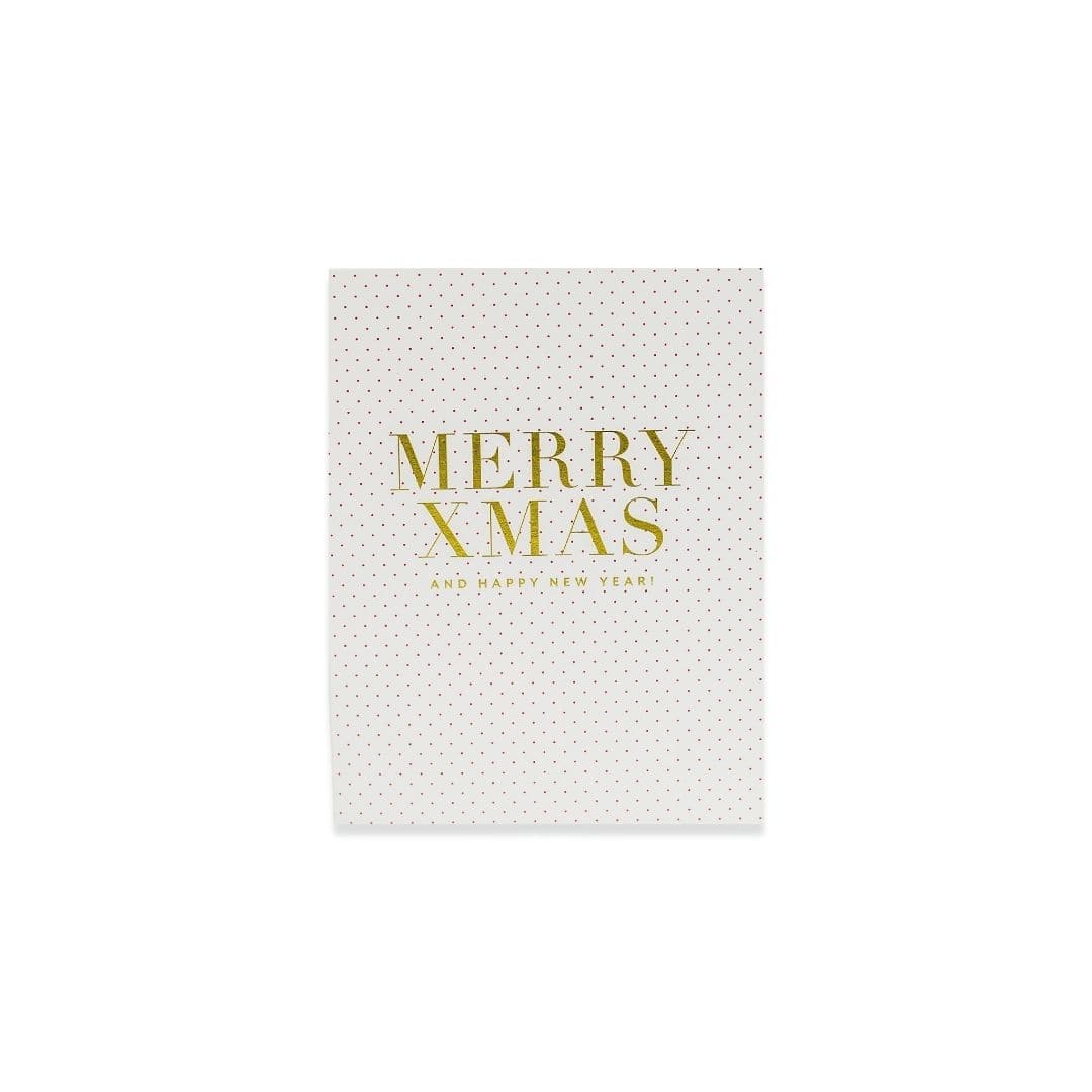 Merry Xmas Card - Green Fresh Florals + Plants