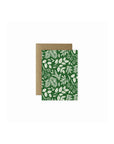 Mini Holiday Greeting Card - Green Fresh Florals + Plants