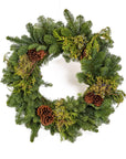 Mixed Evergreen Wreath - Green Fresh Florals + Plants