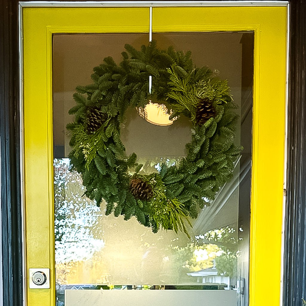 Mixed Evergreen Wreath - Green Fresh Florals + Plants