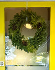 Mixed Evergreen Wreath - Green Fresh Florals + Plants