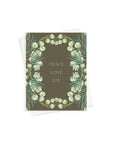 Moss Peace, Love, & Joy Floral Card - Green Fresh Florals + Plants