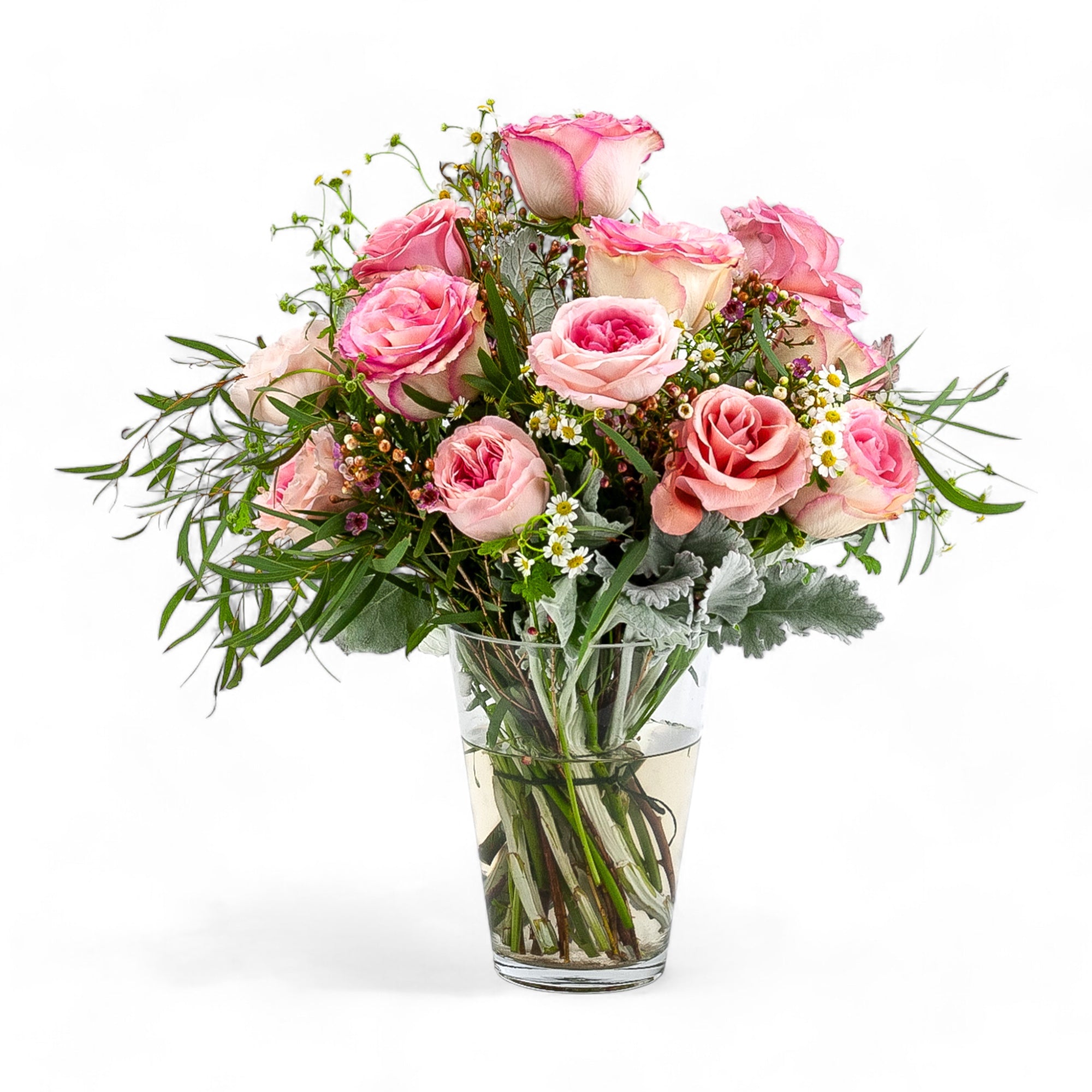 Pink Long - Stem Roses - Green Fresh Florals + Plants