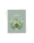 Sage Season's Greetings Card - Green Fresh Florals + Plants