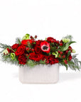 Scarlet Spice Floral Centerpiece - Green Fresh Florals + Plants