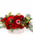 Scarlet Spice Floral Centerpiece - Green Fresh Florals + Plants