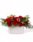 Scarlet Spice Floral Centerpiece - Green Fresh Florals + Plants