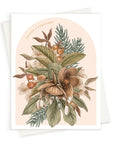 Season's Greetings Floral Card - Green Fresh Florals + Plants