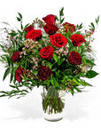 Shades of Red Long - Stem Roses - Green Fresh Florals + Plants