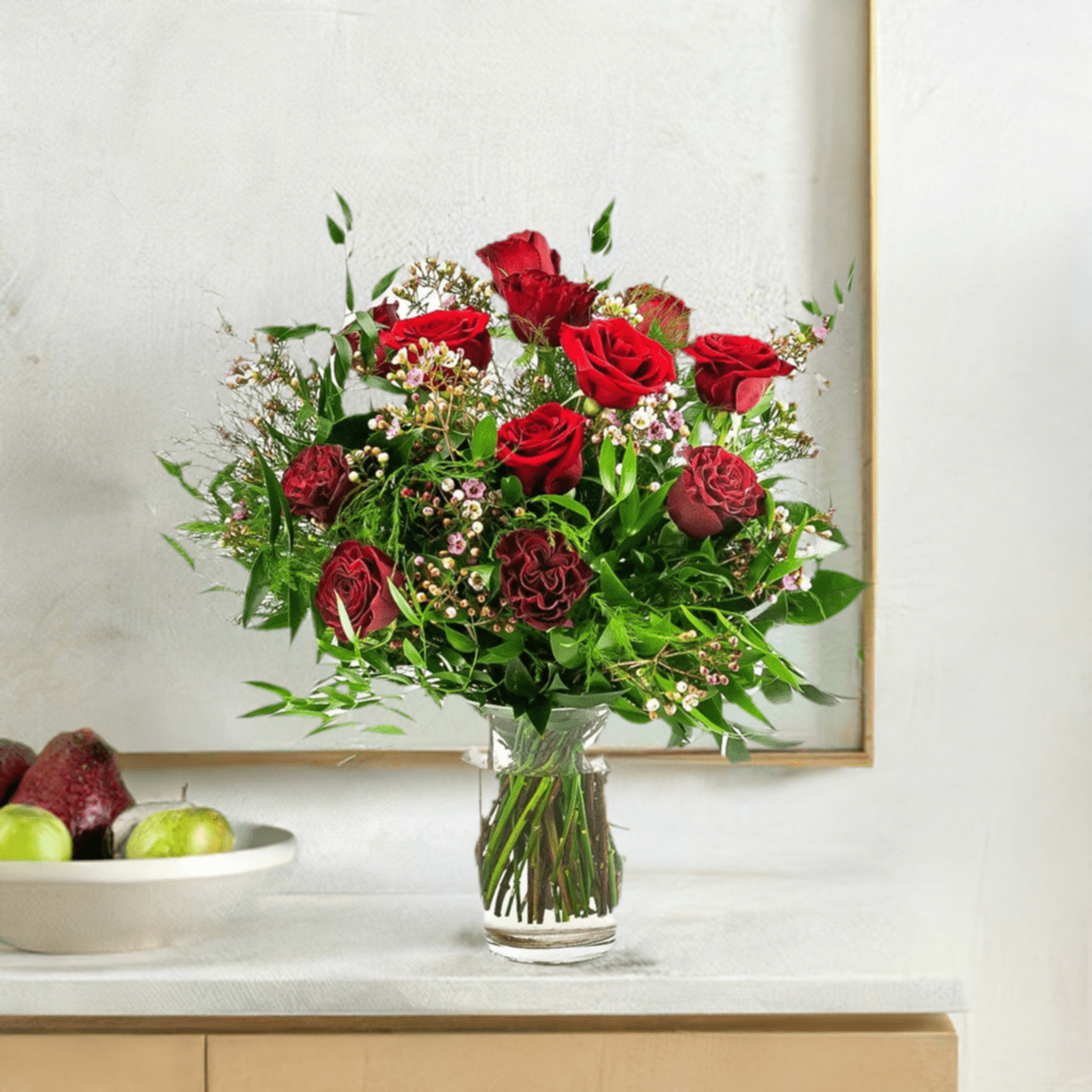 Shades of Red Long - Stem Roses - Green Fresh Florals + Plants
