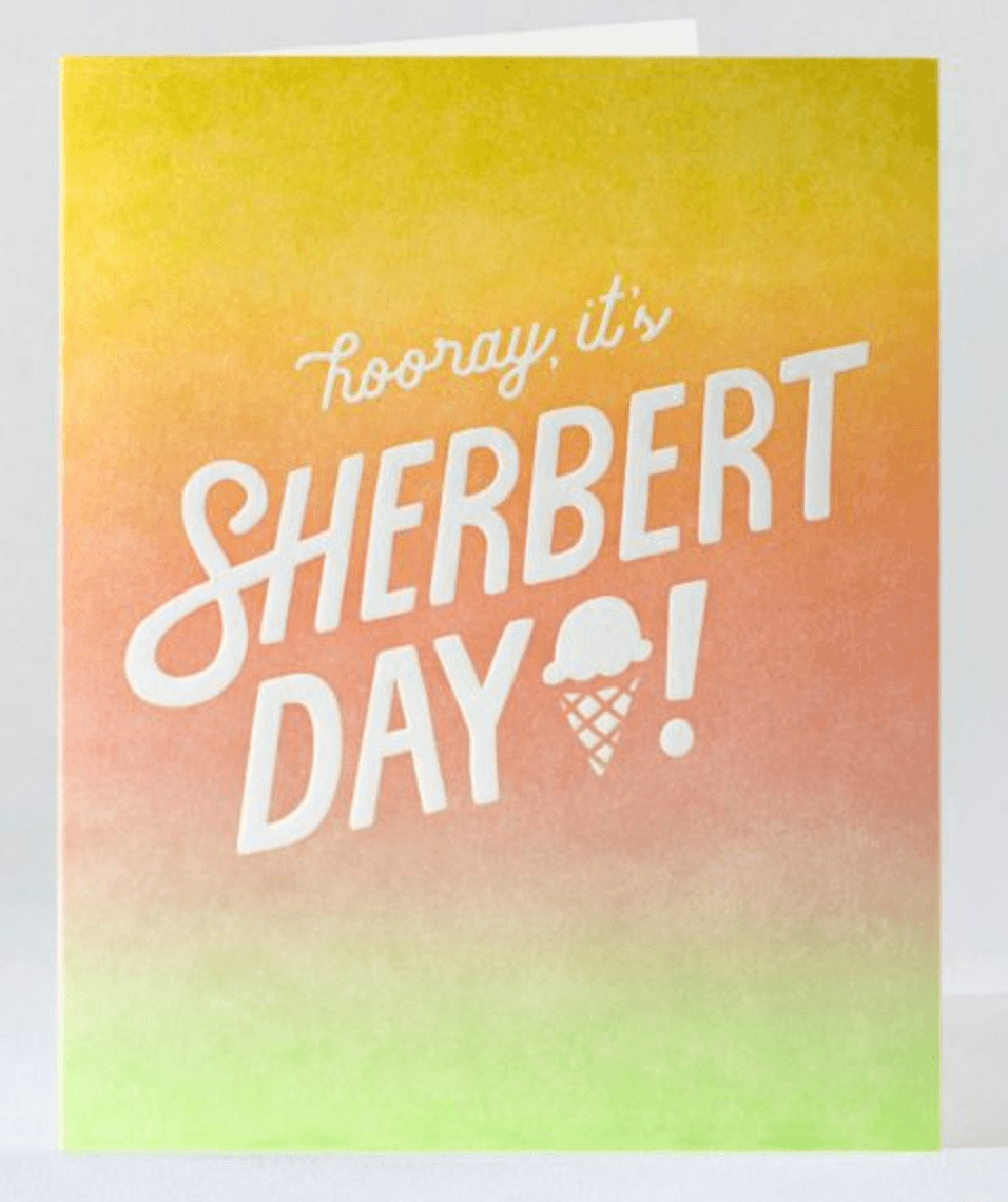 Sherbert Day Card - Green Fresh Florals + Plants