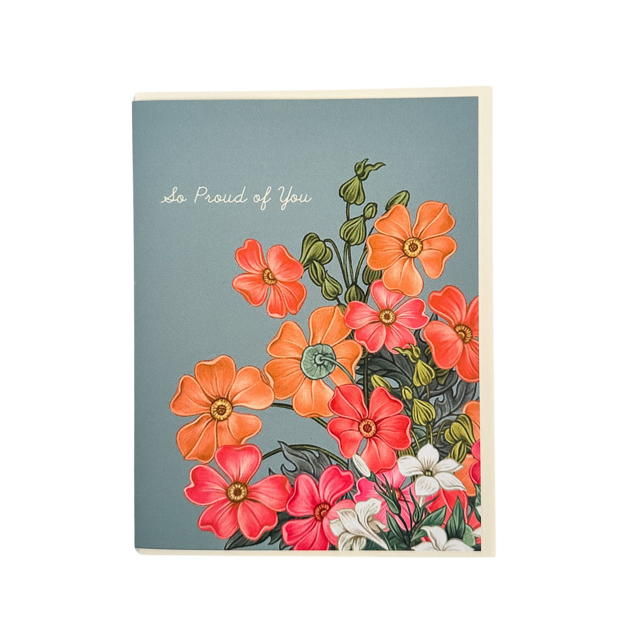 So Proud Bouquet Card - Green Fresh Florals + Plants