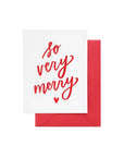 So Very Merry Christmas Card - Green Fresh Florals + Plants