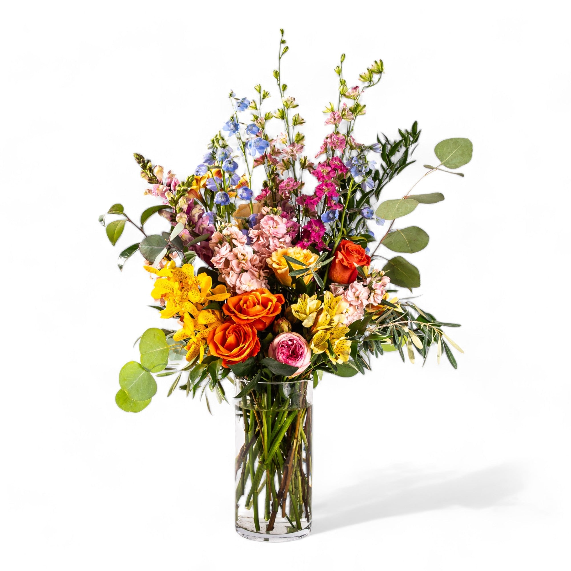 Tall Seasonal Designer Mix - Green Fresh Florals + Plants
