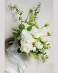 White A la Carte Bridal Bouquet - Green Fresh Florals + Plants