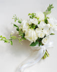 White A la Carte Bridesmaid Bouquet - Green Fresh Florals + Plants