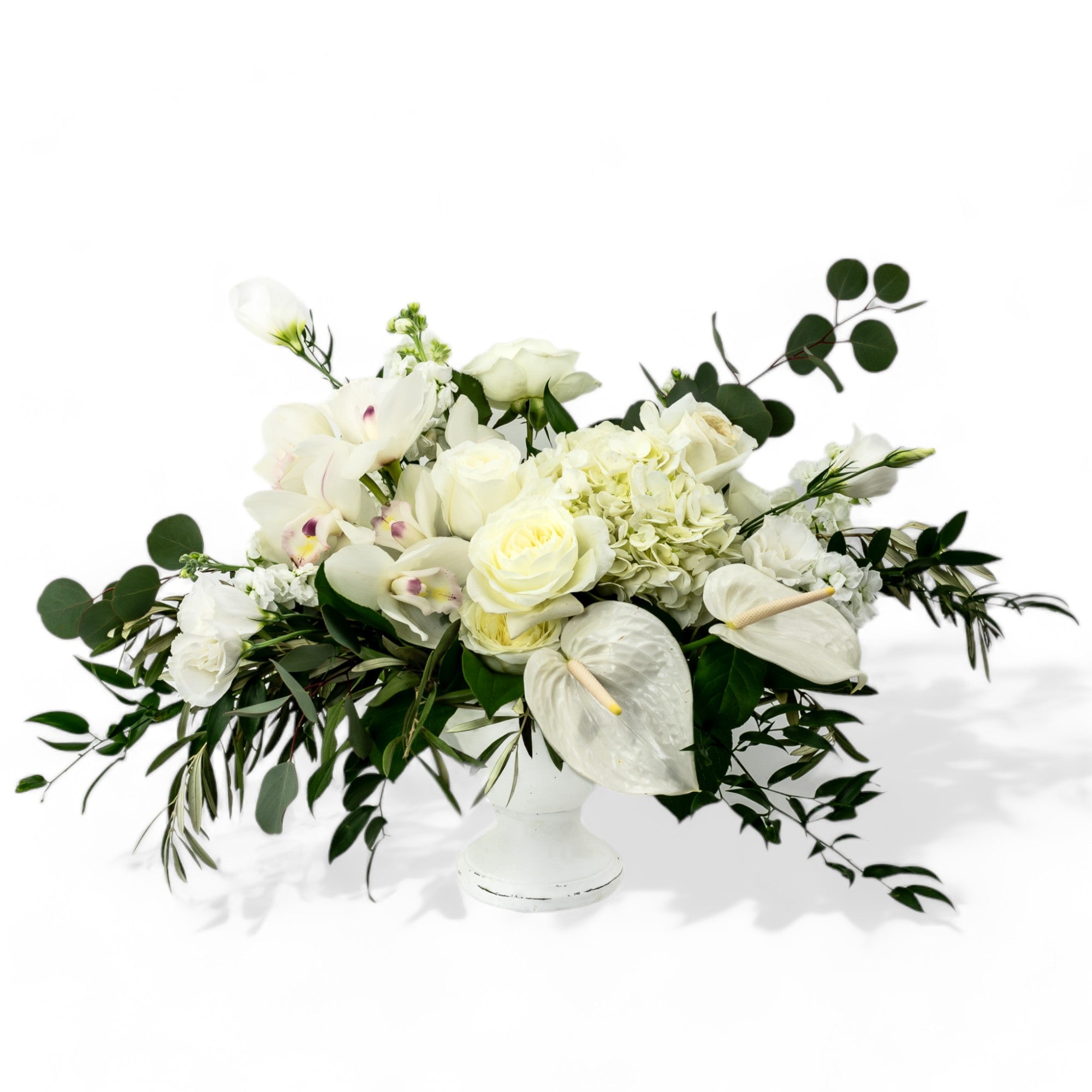 Deluxe White Whispers Designer Floral - Green Fresh Florals + Plants