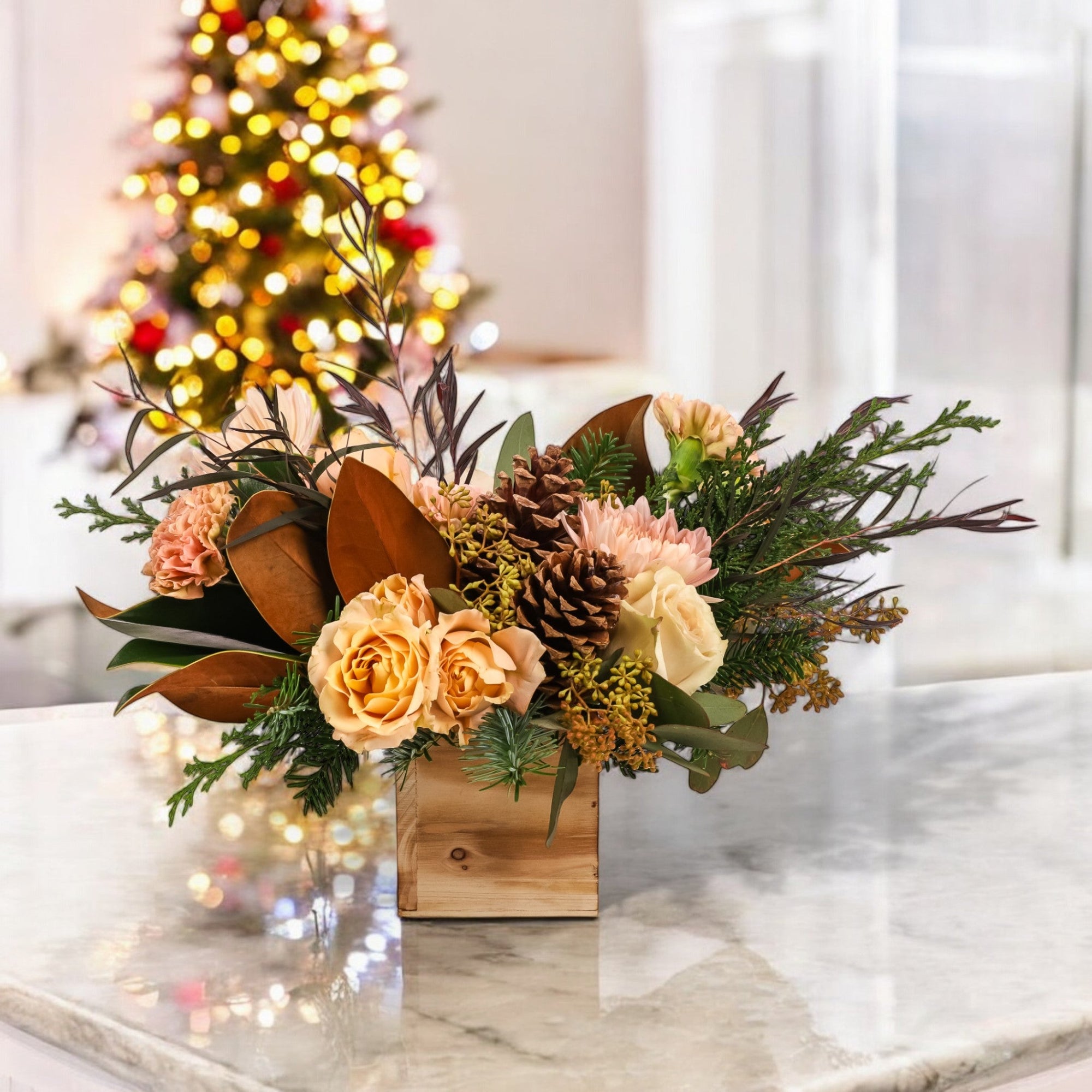 Winter Rosé Floral - Green Fresh Florals + Plants