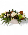 Winter Solstice Centerpiece - Green Fresh Florals + Plants