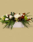 Winter Solstice Centerpiece - Green Fresh Florals + Plants