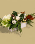 Winter Solstice Centerpiece - Green Fresh Florals + Plants