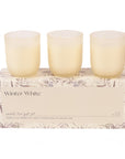 Winter White Candle Trio Gift Set - Green Fresh Florals + Plants