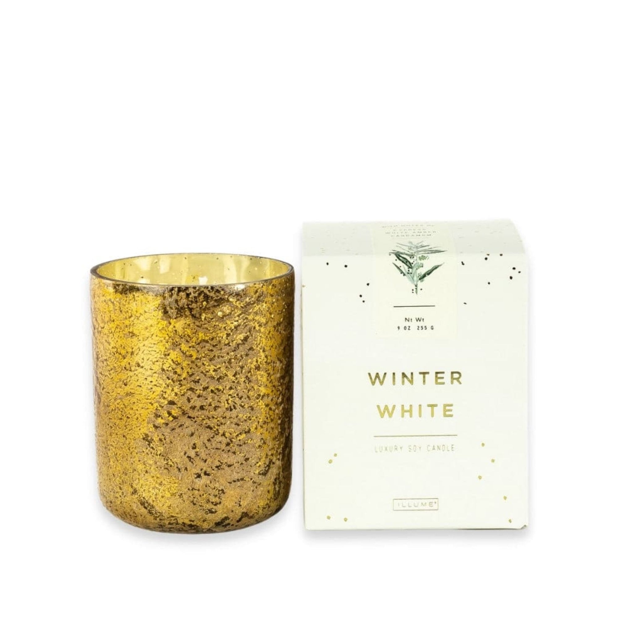 Winter White Luxe Candle - Green Fresh Florals + Plants