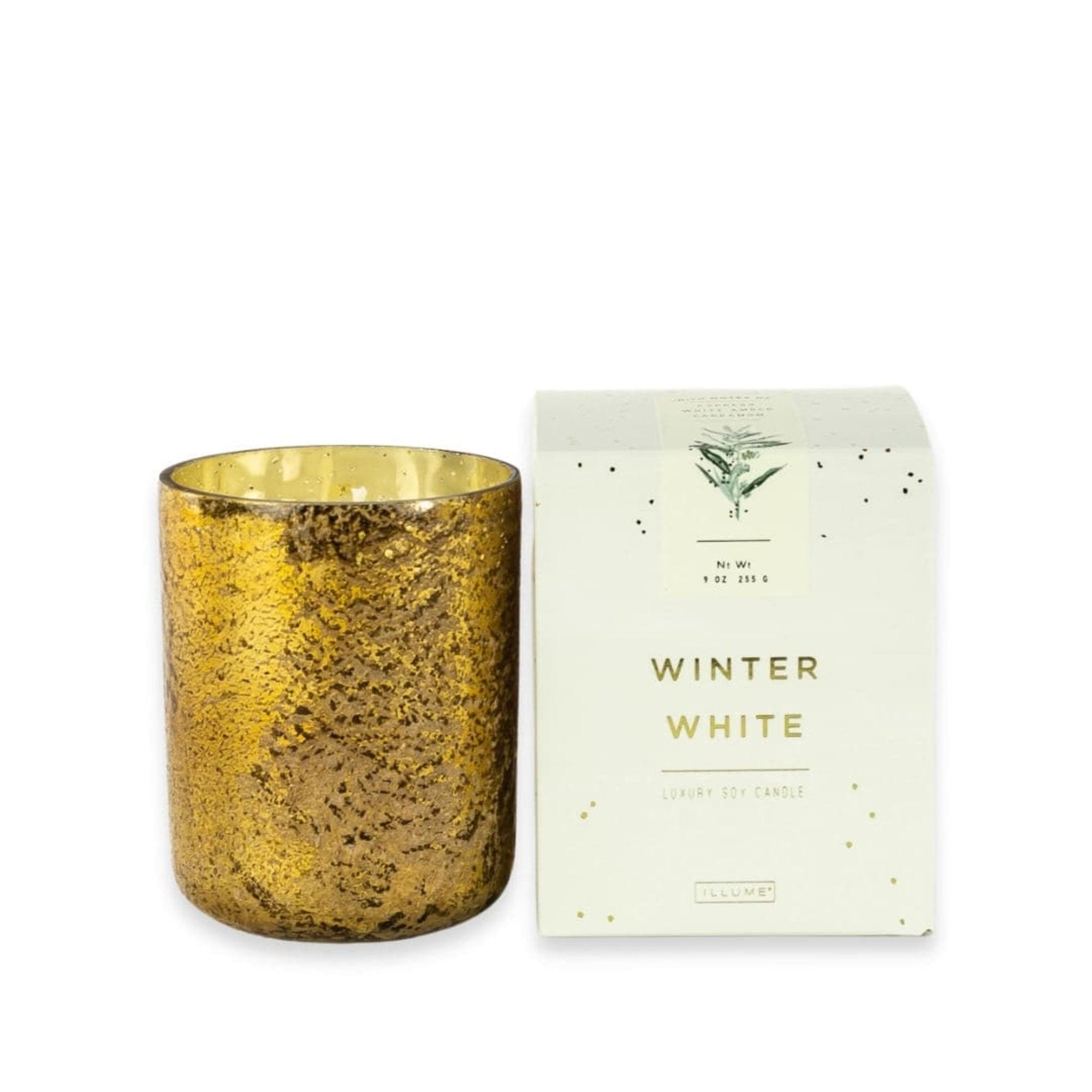 Winter White Luxe Candle - Green Fresh Florals + Plants