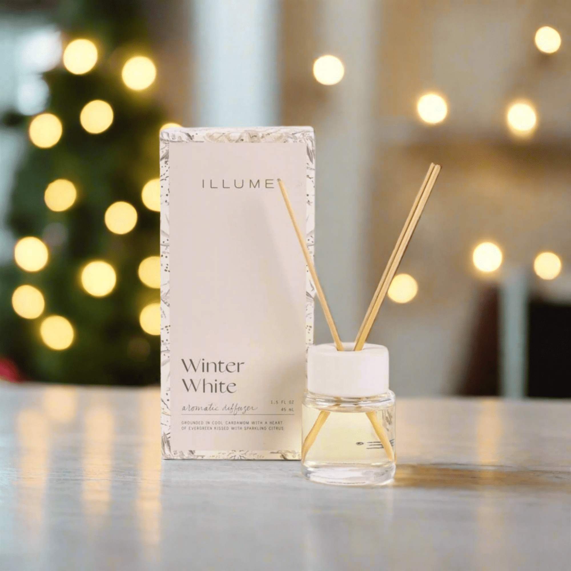 Winter White Mini Aromatic Diffuser - Green Fresh Florals + Plants