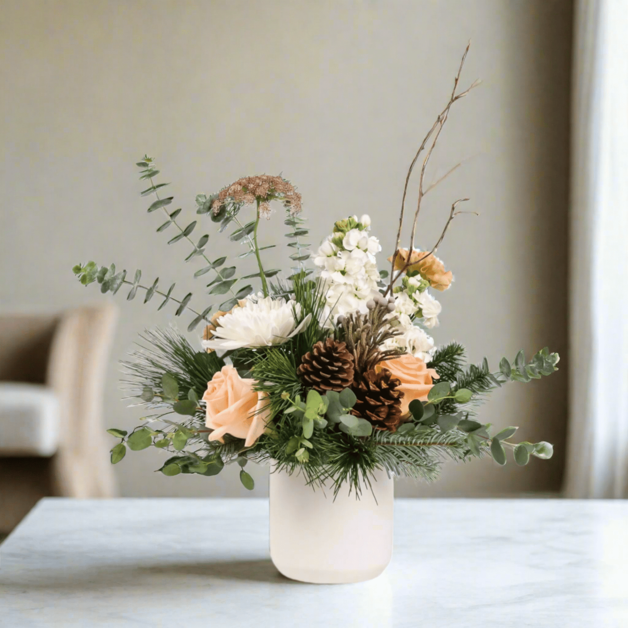 Winter&#39;s Dew Designer Floral - Green Fresh Florals + Plants