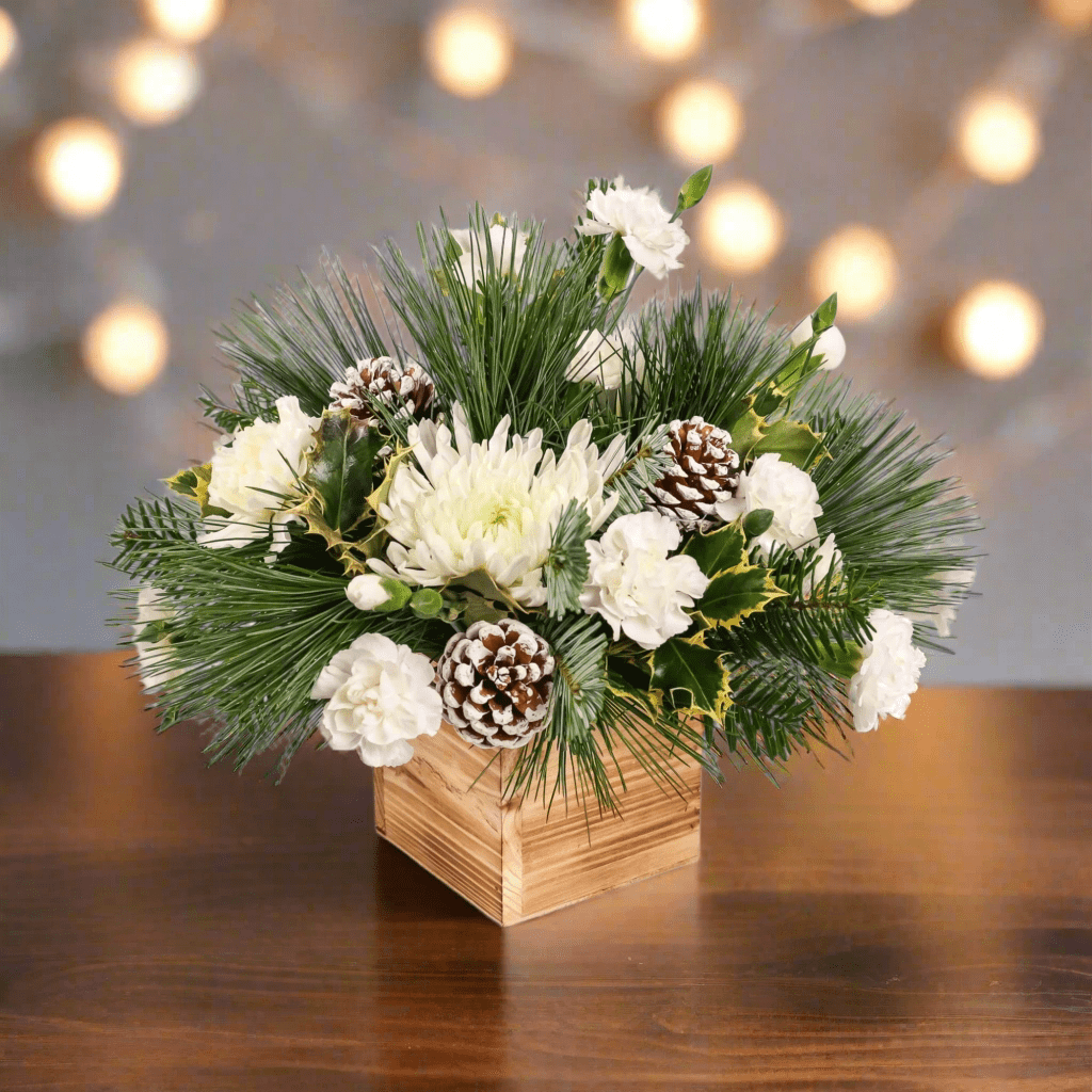 Wintry White Delight - Green Fresh Florals + Plants