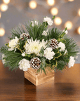 Wintry White Delight - Green Fresh Florals + Plants