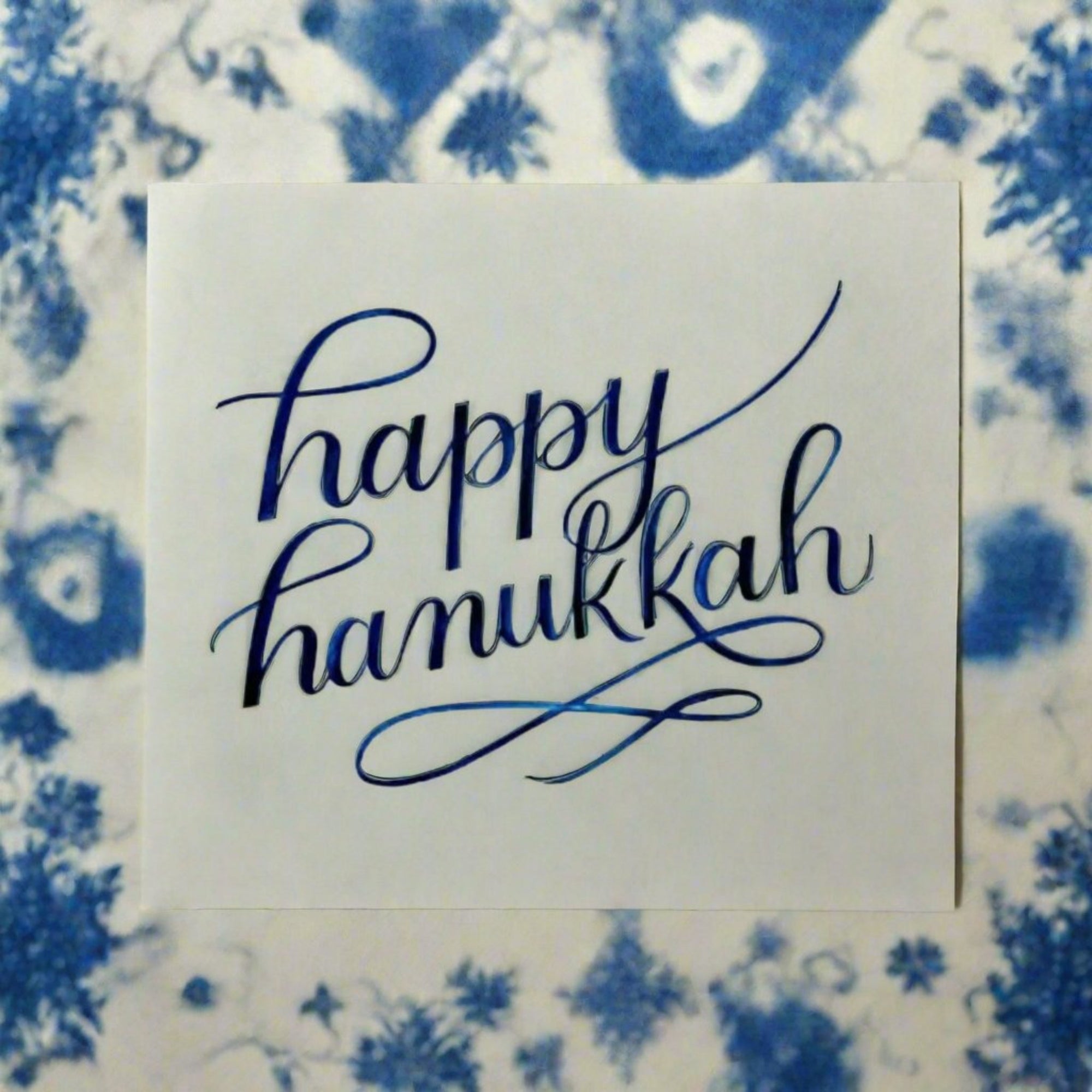 Shop Hanukkah Script Greeting Card | Green Fresh Florals + Plants online from Green Fresh Florals + Plants