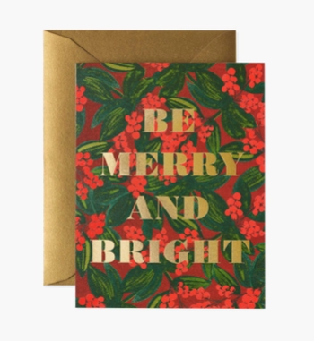 Shop Be Merry and Bright Card online from Green Fresh Florals + Plants