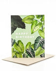 Alocasia Happy Birthday Card - Green Fresh Florals + Plants
