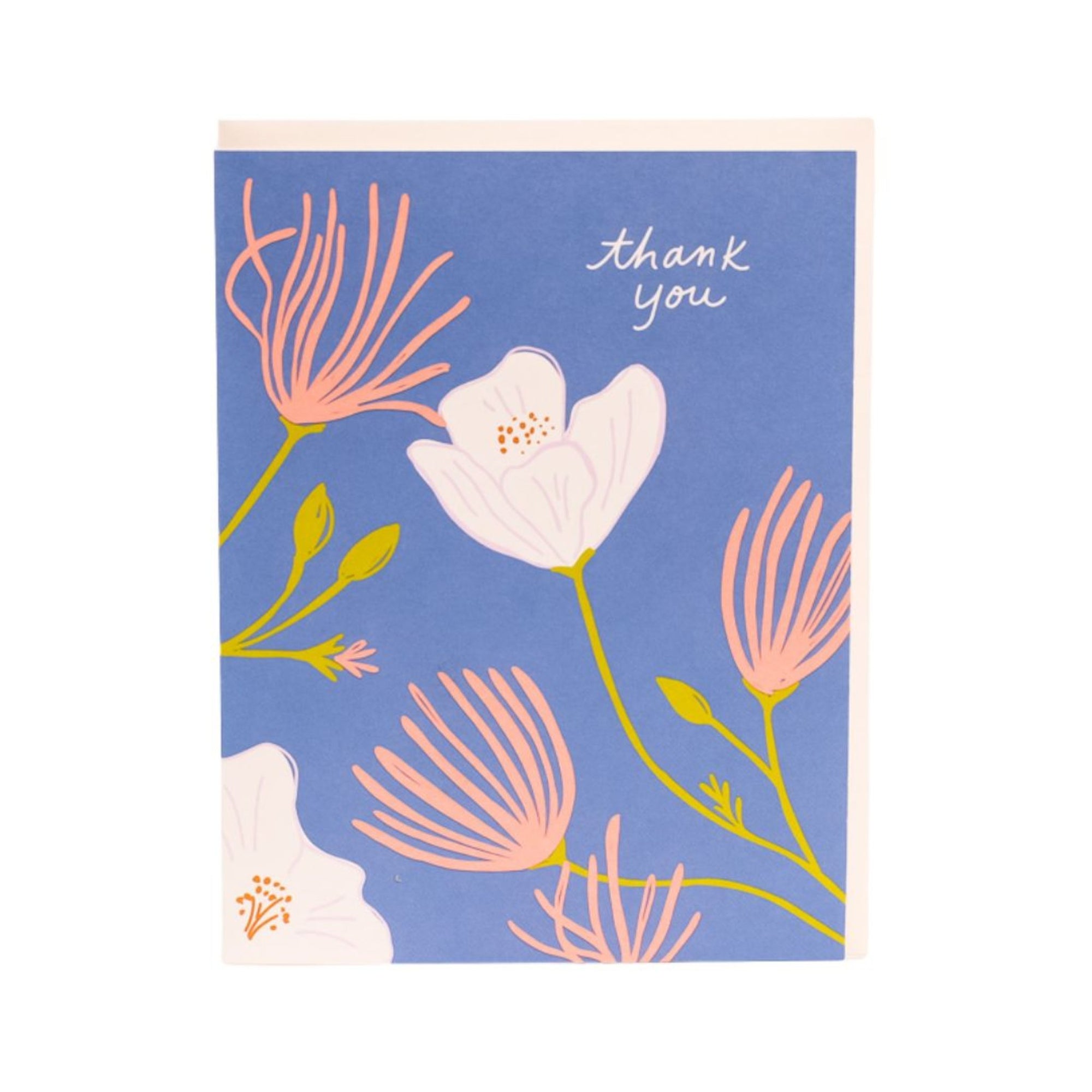 Apache Plume Thank You Card - Green Fresh Florals + Plants