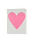 Baby Pink Heart Card - Green Fresh Florals + Plants
