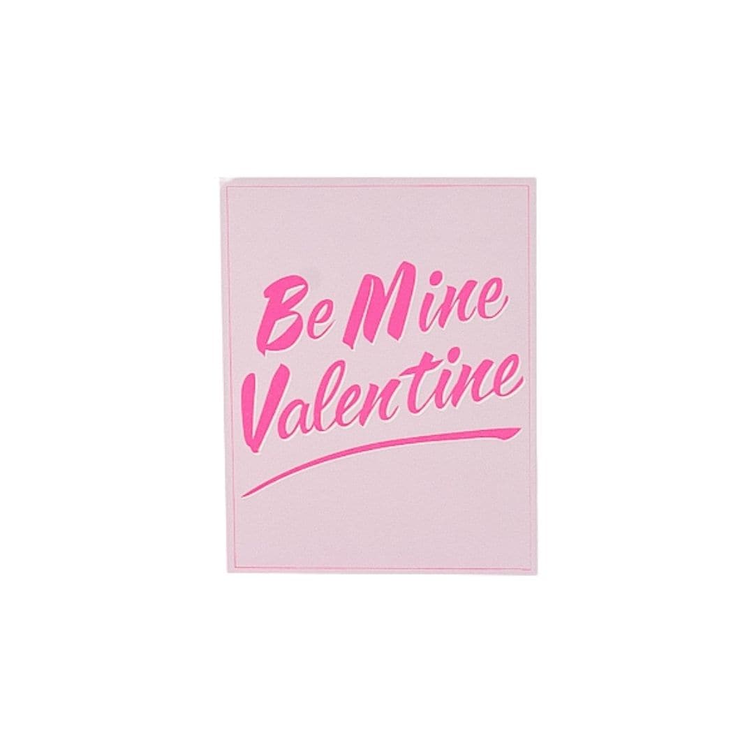 Be Mine Valentine&#39;s Day Card - Green Fresh Florals + Plants