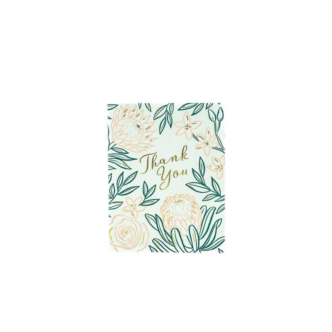 Bloom Thank You Card - Green Fresh Florals + Plants