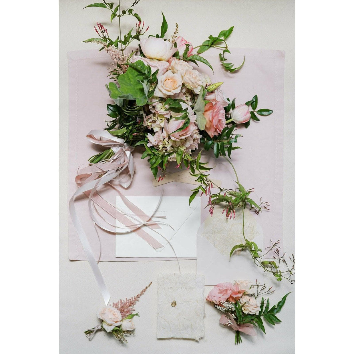 Blush A la Carte Boutonnière - Green Fresh Florals + Plants