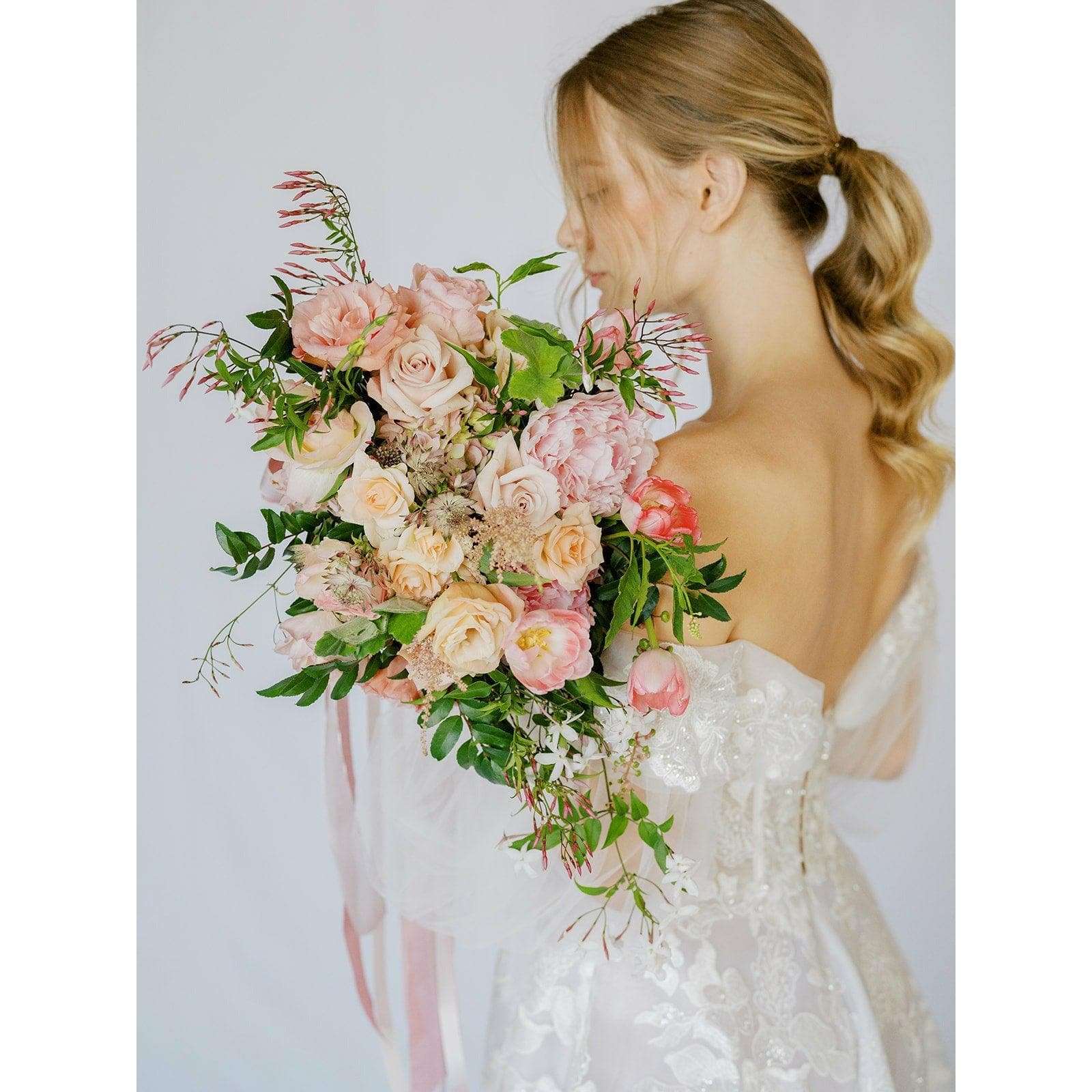 Blush A la Carte Bridal Bouquet - Green Fresh Florals + Plants