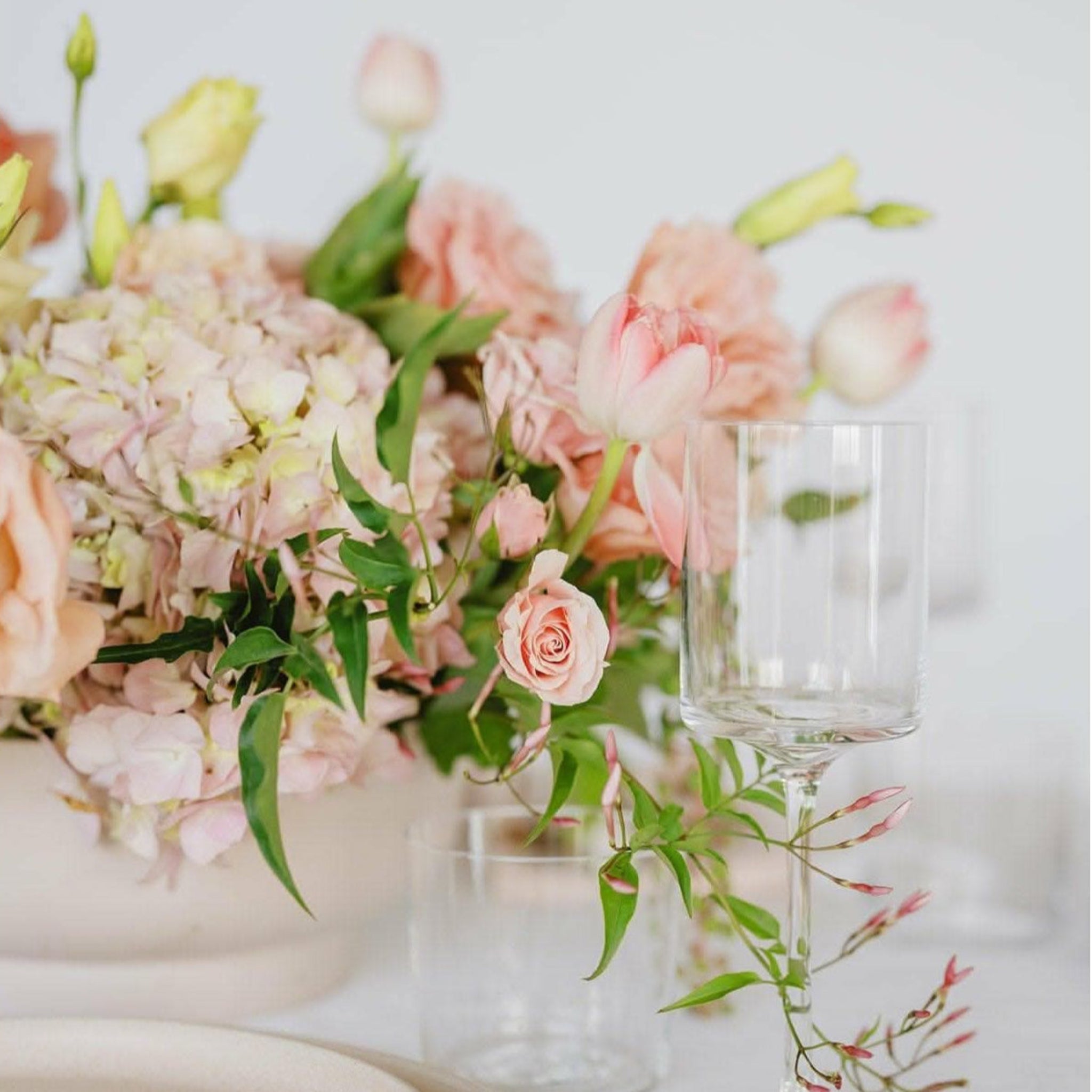 Blush A la Carte Wedding Centerpiece | Green Fresh Florals