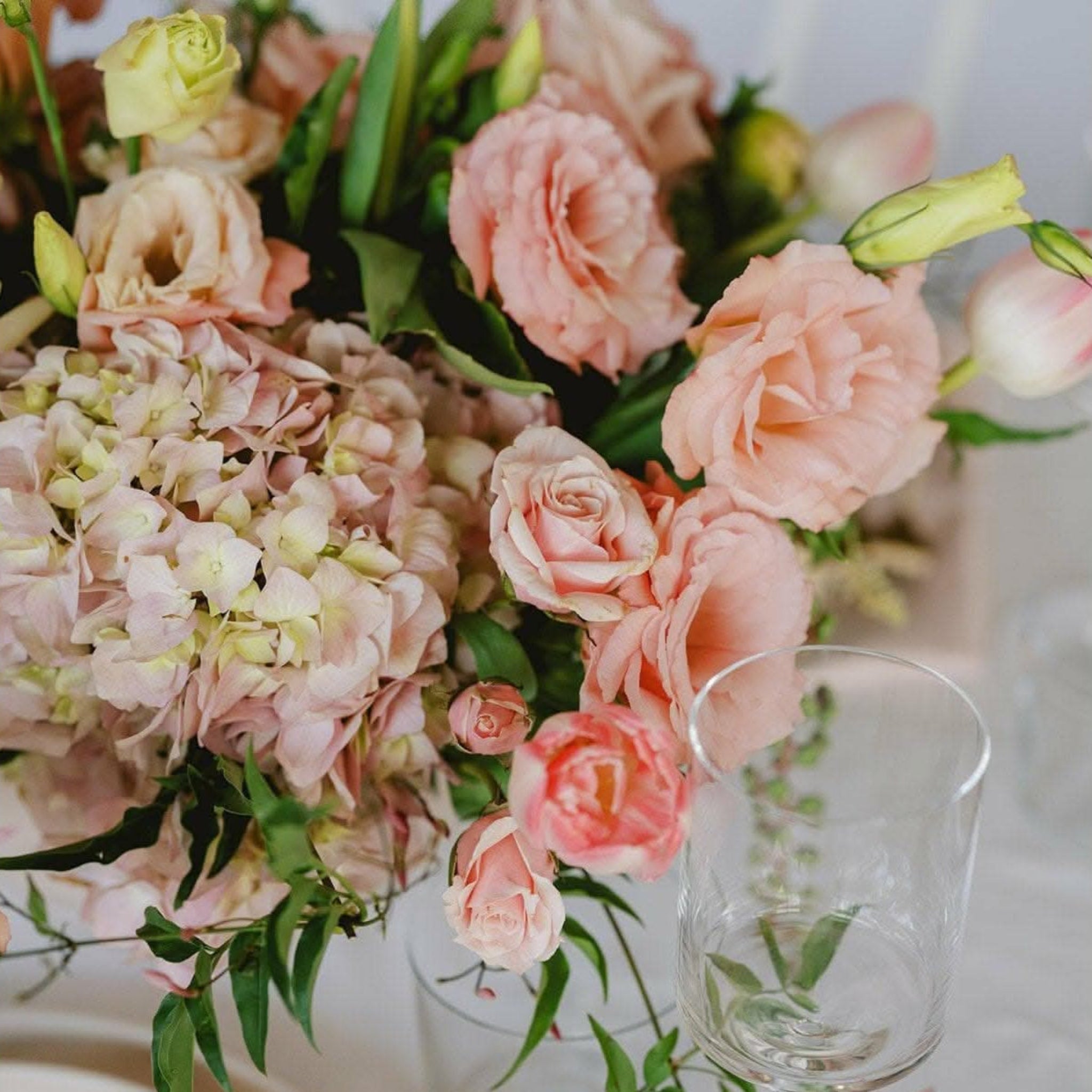 Blush A la Carte Wedding Centerpiece | Green Fresh Florals