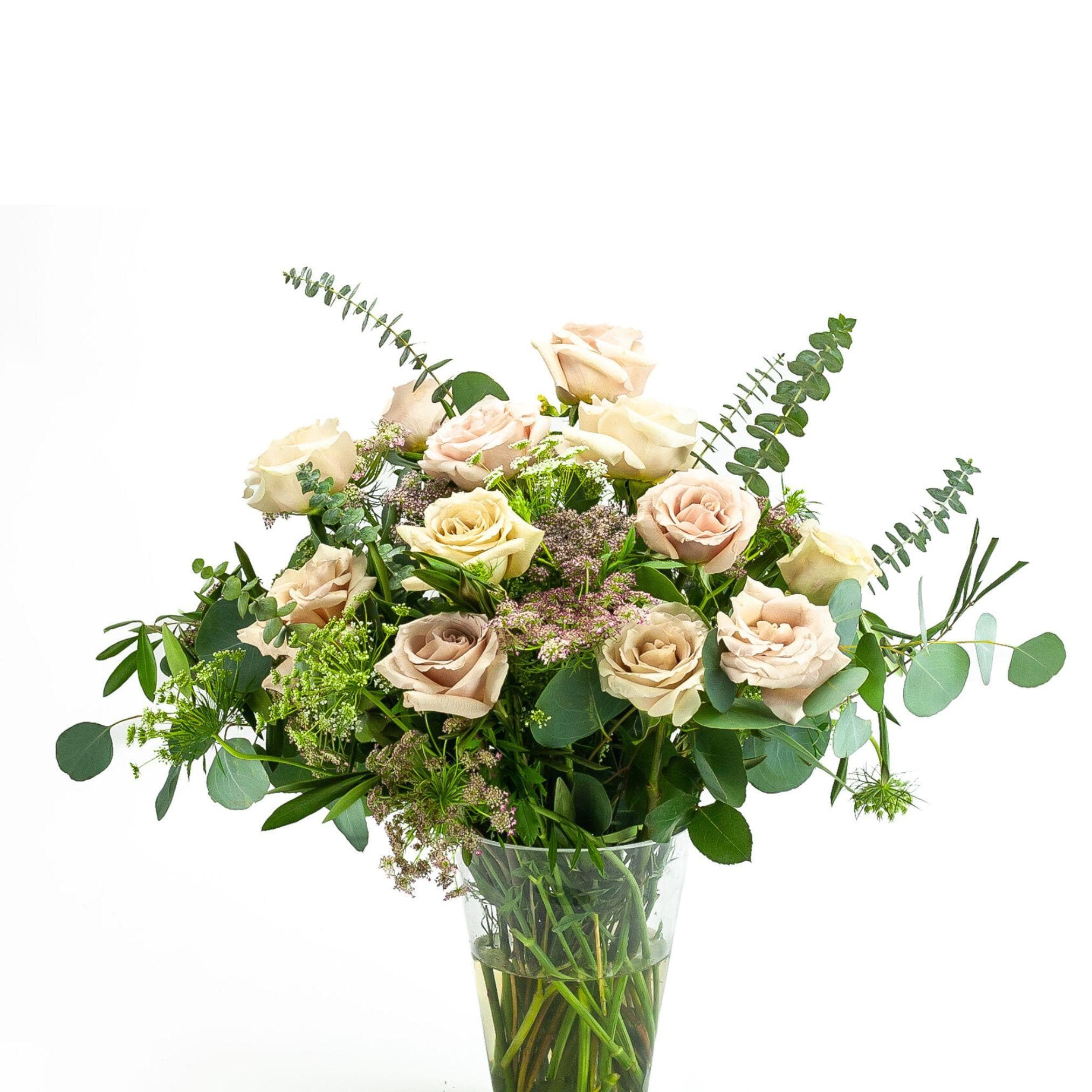 Blush Long-Stem Roses - Green Fresh Florals + Plants