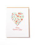 Blushing Floral Heart Card - Green Fresh Florals + Plants