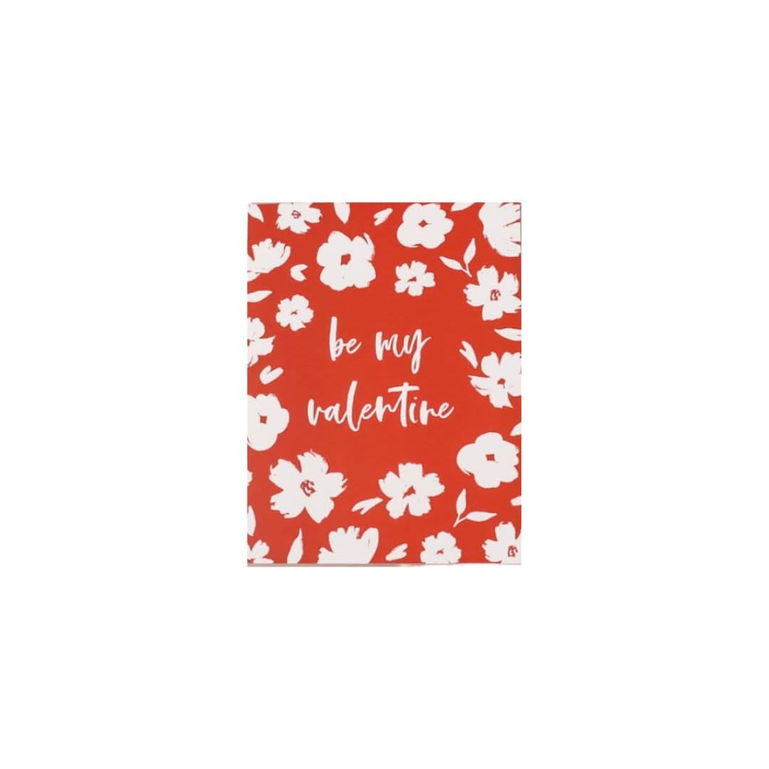 Brush Floral Valentine's Day Greeting Card - Green Fresh Florals + Plants